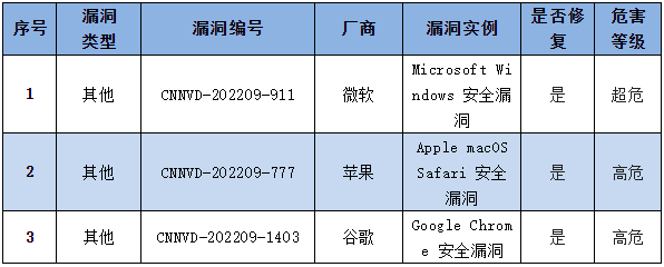 信息安全漏洞周報(bào)（2022年第38期）表4