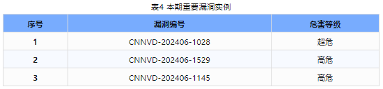 信息安全漏洞周報(bào)（2024年第25期）表4